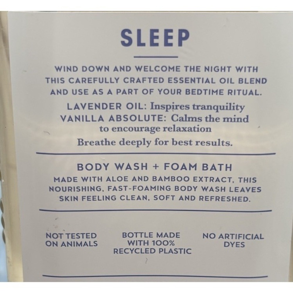 Bath & Body Works Aromatherapy Sleep Lavender & Vanilla Lotion & Body Wash - Picture 4 of 5
